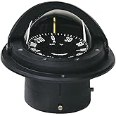 Ritchie Navigation Ritchie Voyager Compass Flat-Card Dial with Flush Mount and 12V Green Night Light (Black, 3-Inch)