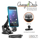 iBOLT ChargeDock USB-C Ultimate Magnetic Vehicle and Desktop Dock/mount/holder w/2m USB Certified Type C to USB-A charging cable. Works with all USB-C phones (Samsung Note 8, S8, Nexus 6P, etc.)