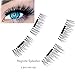 Mupater New False Magnetic Eyelashes, 3D Reusable Magnetic Fake Eyelashes, 0.02mm Ultra-thin (1 Pair 4 Pieces)