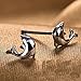 925 Sterling Silver with Cubic Zircoina Hypoallergenic Dolphin Stud Earrings LSE10