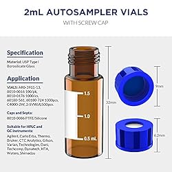 Autosampler Vials 2mL, HPLC/GC Sample Vials, with