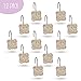 Creative Scents Shower Curtain Hooks Set of 12 Shower Set Rings 100% Rust Free -for Bathroom Shower Curtain Rod Victoria Collection (Beige)