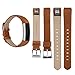 AK Bands Compatible with Fitbit Alta/Alta HR, Adjustable Comfortable Leather Wristband Compatible with Fitbit Alta HR 2017/Fitbit Alta (Brown)