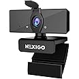 NexiGo 1080P Business Webcam with Software, Dual Microphone & Privacy Cover, NexiGo N660 USB FHD Web Computer Camera, Plug an