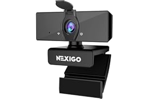 NexiGo 1080P Business Webcam with Software, Dual Microphone & Privacy Cover, NexiGo N660 USB FHD Web Computer Camera, Plug an