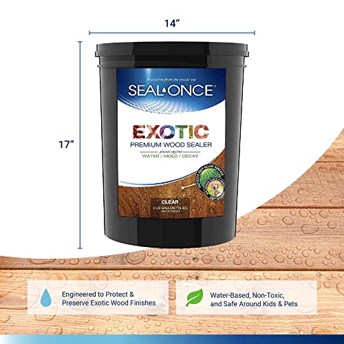 SealOnce Exotic Premium Wood Stain and Waterproof Sealer in One for