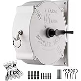 Varal Retrátil de Parede Recolhível com Corda 30m e Kit Instalação – Suporta até 30kg de Roupas