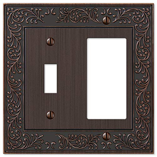 image for AmerTac Amerelle English Garden Single Toggle/Single Rocker Cast Metal