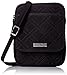 Vera Bradley Women's Microfiber Mini Hipster Crossbody Purse, Classic Black, One Size