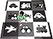 SoftTiles Kids Foam Playmats - Transportation Theme - Nontoxic Interlocking Floor Tiles for Playrooms/Nursery - Children/Baby EVA Puzzle Mat 6.5 x 6.5 ft. (Black, Gray, White) SCTRABGW
