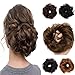 100% Remy Human Hair Up Messy Hair Bun Extension Scrunchie Scrunchy Extensions Hairpiece Do Bun Ponytail Diverse Colors