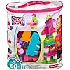 Fisher Price Build ‘n Learn Table by MEGA BLOKS, 30 Pieces, Portable Table, Ideal for Ages 1 and Up, Pink​