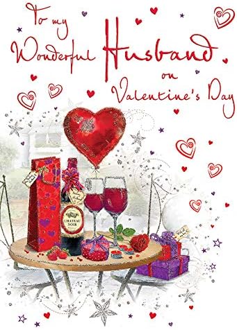 Regal Publishing Traditional Valentine's Card Husband - 9 x 6 inches - Regal Publishing, multi-coloured