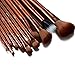 Glow Tan 12 Pc Professional Makeup Brushes Set with Crocodile Leather Design Case