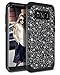 Casetego Compatible with Galaxy S8 Case,Glitter Sparkle Bling Three Layer Heavy Duty Hybrid Sturdy Shockproof Protective Cover Case for Samsung Galaxy S8,Shiny Black