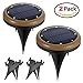 8 LED Solar Lights Outdoor, KUNGIX Solar Above Ground Landscape Lights Pathway Walkway Lights (2 PACK)