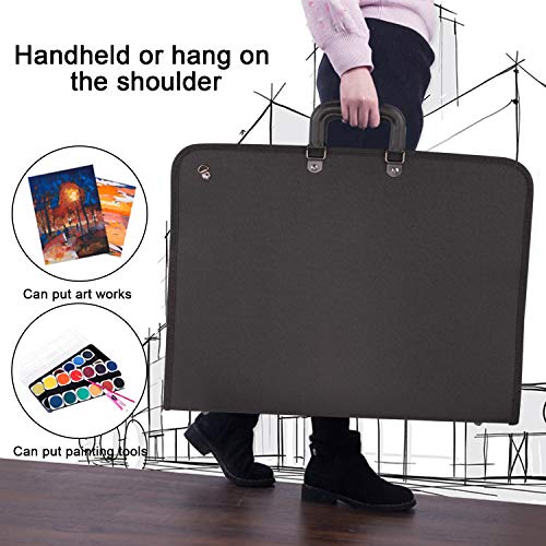 Portfolio Bag, Portfolio Folder Art Portfolio Expanding Folder File Organizer Carry Case Bag for Artwork Drawing Painting Sketch Photography Poster 15 x 19inch