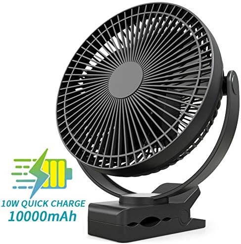 セール商品 mah充電式扇風機 強風デスクトップファン 空気循環usb扇風機は 黒 屋外のキャンプのテントビーチや車に使用することができ