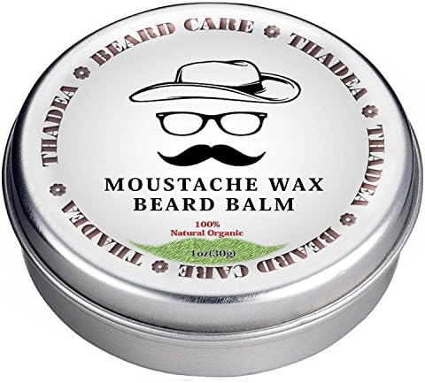 THADEA Beard Balm Mustache Wax – 100% Natural - Compliant - Soothes itching - Leave In Wax Conditioner For Men