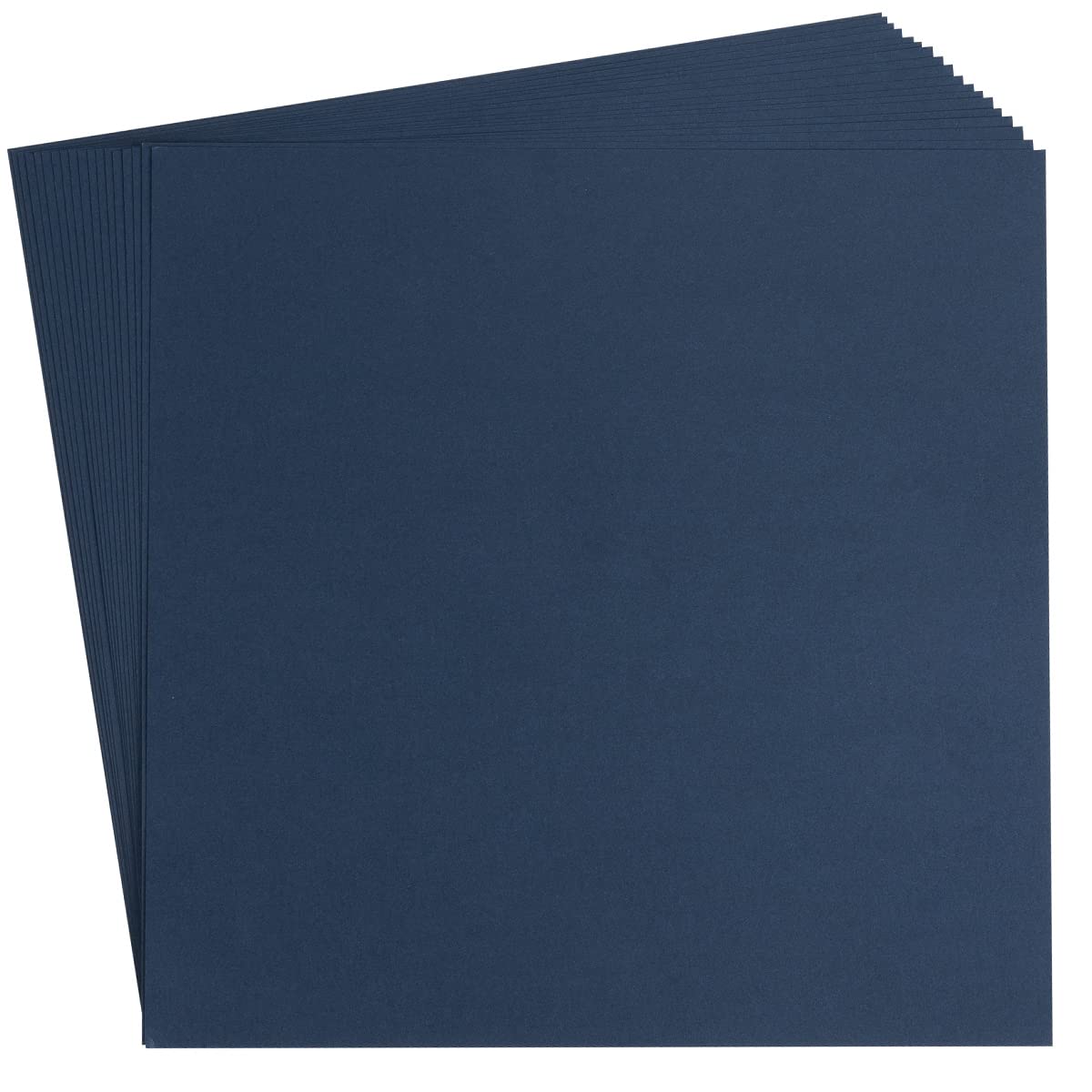 Photo 1 of 100 Pack Thick Paper Cardstock Blank Heavy Cards Stock for Invitations, Greeting Cards Making, Postcards, Photos, 250GSM Thick Paper (Navy Blue, 12x12 inches)