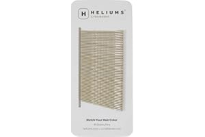 Heliums Bobby Pins - Light Ash Blonde - 2 Inch Wavy Hair Pins, Matte Metallic Color Blends with Light Ash Blonde Hair, 48 Count