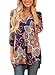 Dokotoo Womens Summer Casual V Neck Short Sleeve High Low Work Peasant Blouses and Tops Orange Large
