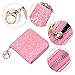 GEEAD Small Glitter Wallet for Women Girls Mini Coin Purse Pouches with Key Ring