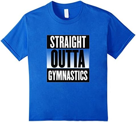 Kids Straight Outta Gymnastics T-shirt Boys Girls Youth Child  8 Royal Blue