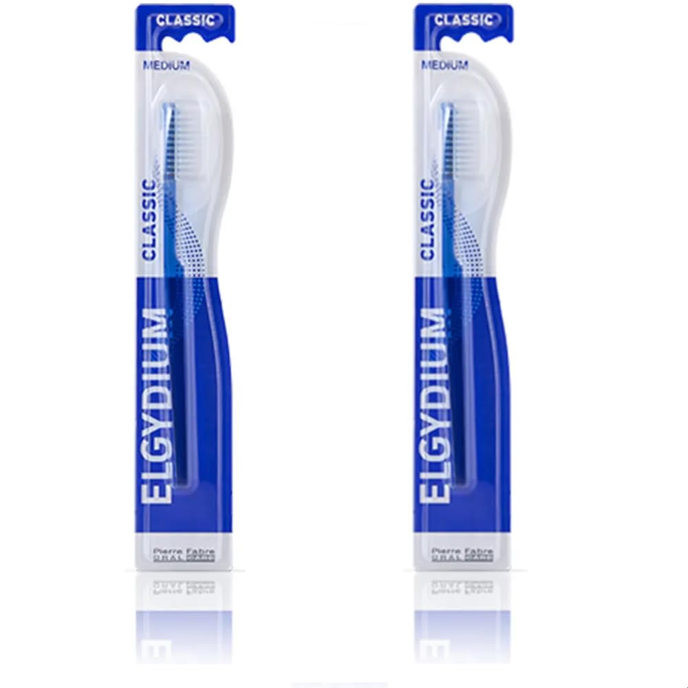 Elgydium Classic White Medium Toothbrush 2 Pack