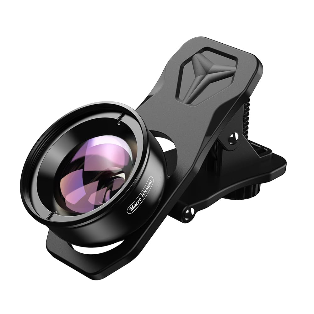 Apexel HD Clip on Cell Phone Camera lens 100mm Macro Lens for iPhone X/8/8plus/7/ plus Samsung Galaxy S10/S10 plus Huawei and most Smartphones