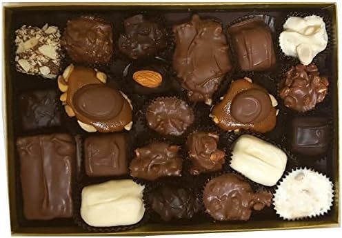 1 Pound (16 oz) Box of Chocolates — Nuts &amp; Chews Assortment Sampler Variety - Easter Chocolates - by Weiser Classic Candy
