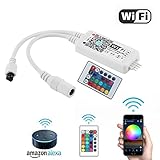 Opard WiFi RGB LED Controller Box Working with Alexa Android IOS System Phone IR Remote Control for RGB Light Strip 5050 3528
