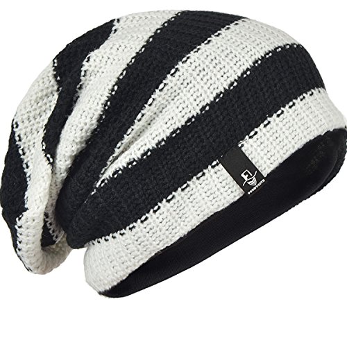 mens slouchy long beanie knit cap
