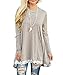 Fantastic Zone Women's Lace Long Sleeve Tunic Top Blouse Round Neck Shirt Tunic Tops