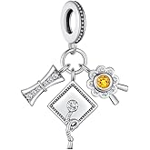 KEQ 2026 Graduation Cap Charms for Pandora Bracelets Necklace 925 Sterling Silver Class of 2026 Bead Bracelets charm for Daughter Granddaughter BBF