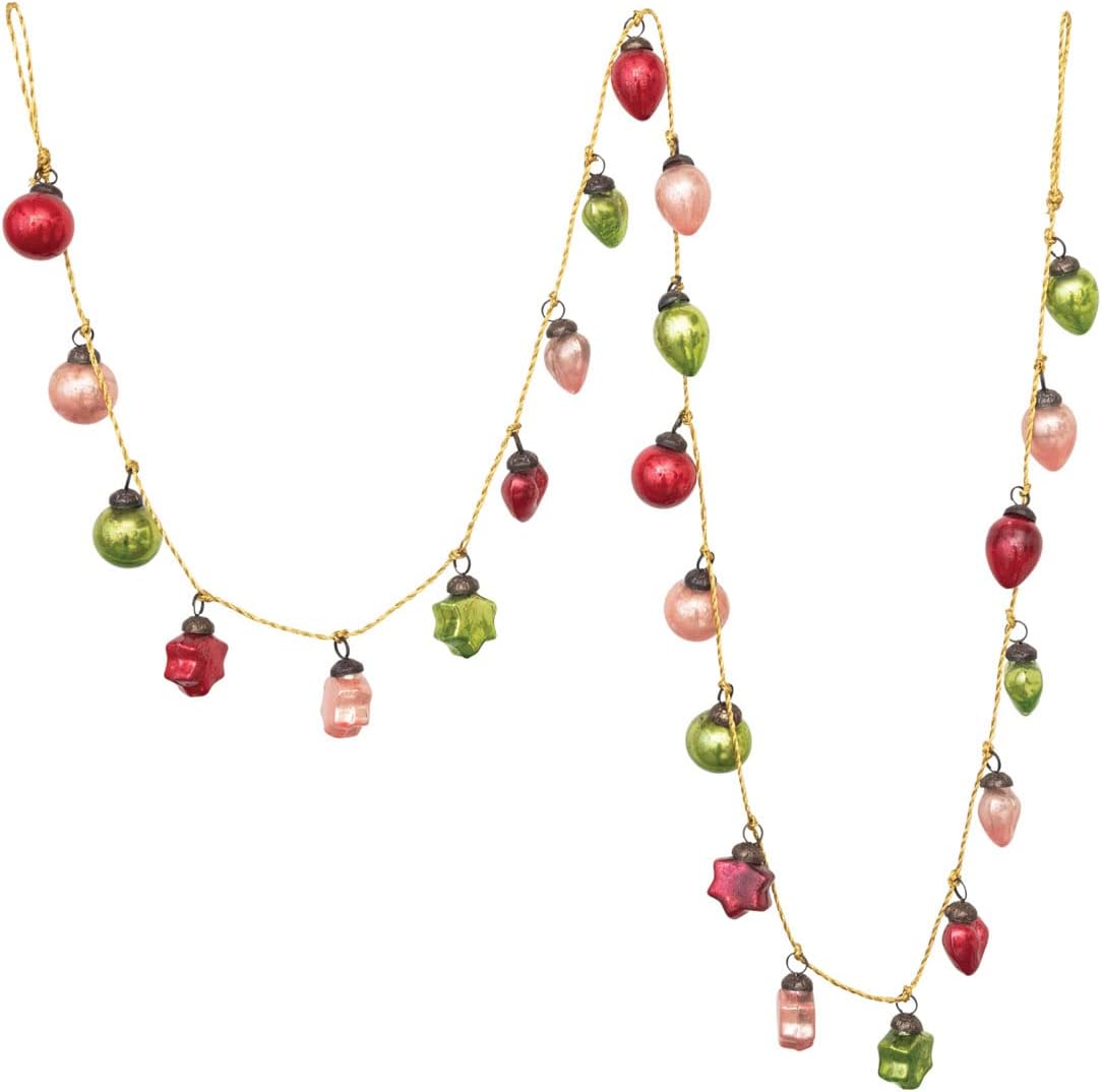 Wreaths, Garlands & Swags - Creative Co-Op Mercury Glass Ball Ornament Garland