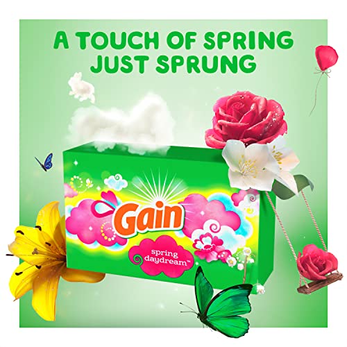 Gain Dryer Sheets, 240 Sheets, Spring Daydream Laundry Fabric Softener