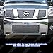 APS Compatible with Nissan Titan 2004-2006 & 07 Titan Classic Model & 04-07 Armada with Logo Show Main Upper Lower Bumper Stainless Steel SS Chrome Billet Front Grill Grille Insert Combo N67992A
