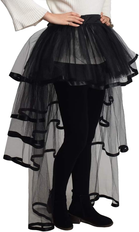 GRACEART Steampunk Bustle Tutu Belt Black Lace Underskirt (Black edge) - Image 4