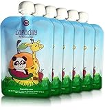 Zapadilly Reusable Food Pouch (6 Pk-6oz) Great for Feeding Baby and Toddlers