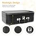 Record Player, Voksun Portable Bluetooth Turntable with Built-in Stereo Speakers, 3-Speed Belt-Drive Suitcase LP Vinyl Player, Supports Vinyl to MP3 Recording, AUX USB RCA Headphone Jack, Blackthumb 1