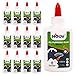 HOOV All-Purpose Liquid White Glue | Bulk Pack of 12 - Extra Strong Multi-Surface Hold, Dries Clear – Safe, Non-Toxic, Washable, No Run Formula – Adjustable Flow Twist Top + 3.5 oz Bottle