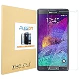 Galaxy Note 4 Screen Protector Glass, PLESON Premium Samsung Galaxy Note 4 Tempered Glass Screen Protector (2.5D 9H Hardness, Superslim 0.32mm) 99.99% Clarity&Touchscreen Accuracy