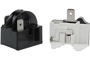 AYLIFU PTC Refrigerator Start Relay 4.7 PTC 2 Pin 15Ω Refrigerator Start Relay 1/5 HP Refrigerator Overload Protector Replacements 2pcs