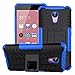 Meizu M2 Note Case, Moonmini Tire Stripe Hybrid Combo High Impact Rugged Shockproof Case Cover Defender with Kickstand for Meizu M2 Note - Blue