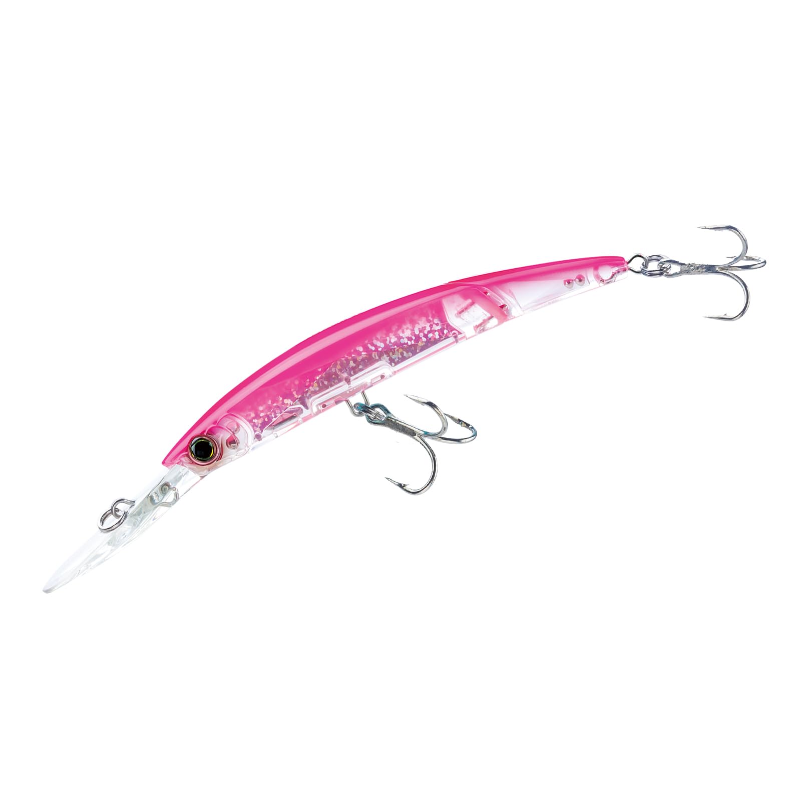 Yo-Zuri Crystal 3D Minnow Deep Diver Jointed Lure, Fluorescent Pink, 5-1/4-Inch