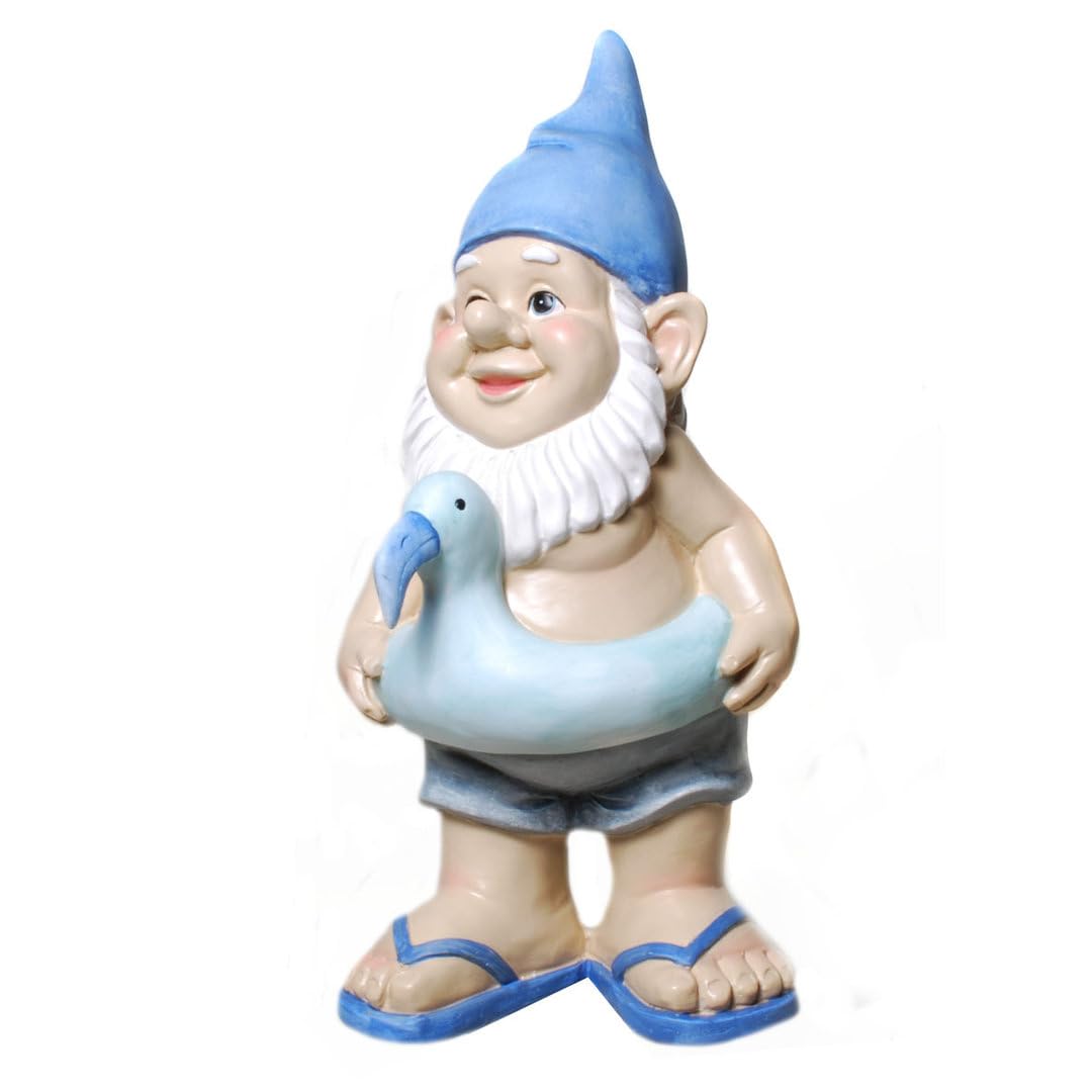 Garden Gnome with Swim Ring 31 cm Garden Gnome Figure