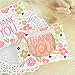 Emijok K-Musculo Cute Floral 100 Pcs Plastic Thank You Self-Adhesive Cookie Candy Soap Packaging Bags Christmas Wedding Party Gift Packaging Bags