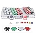 Smartxchoices 500 Poker Chips Set 11.5 Gram Dice Style Clay Casino Poker Chips w/Aluminum Case, Cards, Dices, Blind Button for Texas Holdem, Blackjack, Gambling