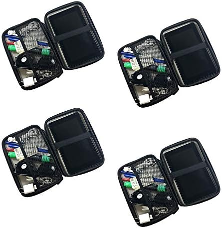CABANA SPORTS Infinite Travel Accessory CASE! Carry Electronics, Sun Glasses, Tablets, and Other Accessories Safely and SECURELY. (Black 4 Pack)